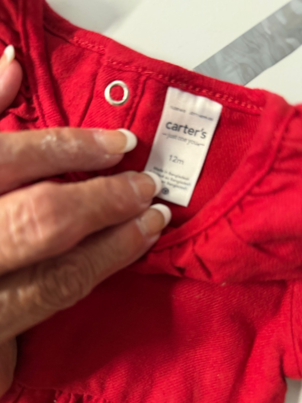 Carter’s , 12 month girls red bubble with tights new with tags